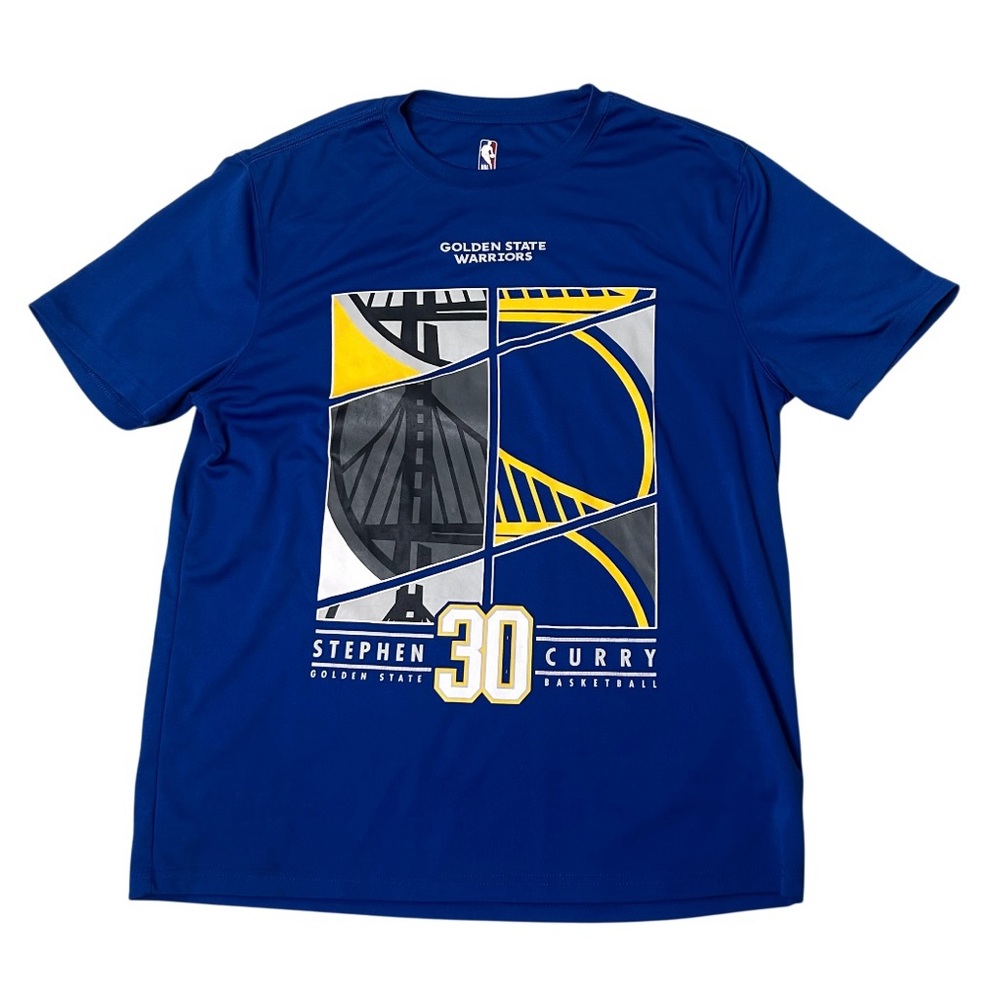 NBA Stephen Curry‎ #30 Golden State Warriors Jersey Blue/Gold Graphic NBA Tee